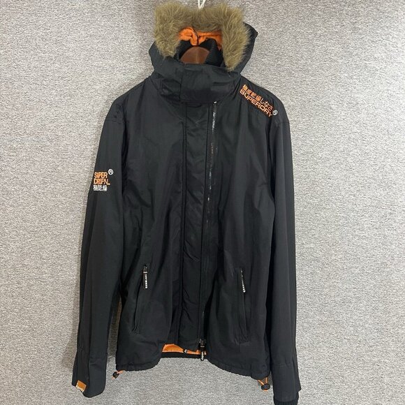 Superdry JPN Original Windcheater Jacket Women Sz XXL Fur Breathable Triple Zip - Picture 15 of 16